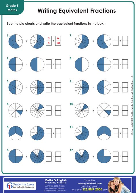 Equivalent fractions with numerators & denominators missing How To Teach Equivalent Fractions, Equivalent Fractions Worksheet, Numerator And Denominator, Homeschool Books, 5th Class, Equivalent Fractions, Math Workbook, Fractions Worksheets, Free Math Worksheets