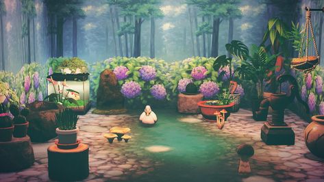 Animal Crossing Greenhouse Room, Acnh Indoor Garden, Acnh Plant Room, Acnh Small Room Ideas, Acnh Greenhouse Ideas, Acnh Greenhouse, Acnh Areas, Acnh Countryside, Acnh Garden