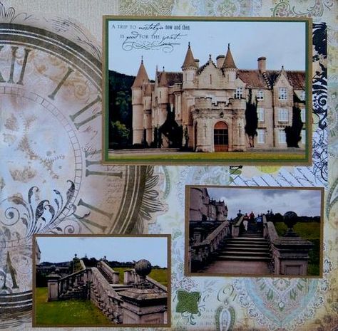 Germany Scrapbook, Scotland Scrapbook, England Scrapbook, Balmoral Castle, Scrapbooking Layouts Travel, Genealogy Scrapbooking, Cruise Scrapbook, Scotland Vacation, Travel Scrapbook Pages