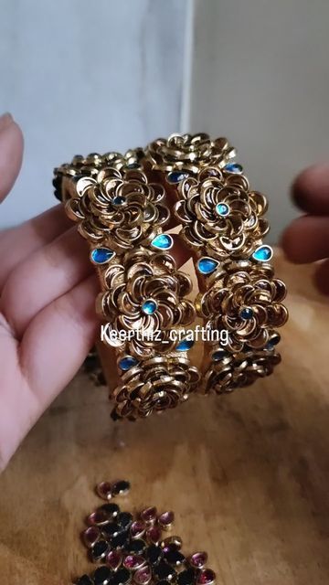 3d Thread Bangles, 3d Bangles, Kundan Bangles Design, Madras City, Aari Bangles, Bride Bangles, Silk Thread Earrings Designs, Jewel Making, Bangle Making