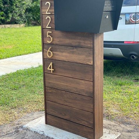 Modern Farmhouse Mailbox, Mailbox Column, Nautical Mailbox, Farmhouse Mailbox, Mid Century Mailbox, Farmhouse Mailboxes, Modern Mailbox Design, Mid Century Modern Mailbox, Diy Mid Century Modern