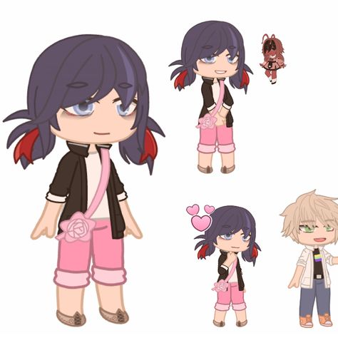 Gacha Life Wallpaper, Miraculous Gacha, Ladybug Outfits, Life Wallpaper, Miraculous Ladybug Oc, Club Hairstyles, Marinette Dupain Cheng, Miraculous Characters, Club Outfit Ideas