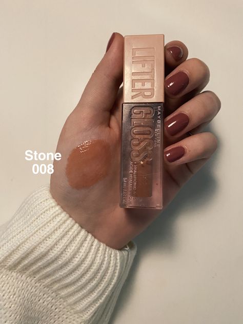 Stone Lifter Gloss, Maybelline Lifter Gloss Stone, Maybelline Lifter Gloss Swatches, Maybelline Lipgloss, Natural Lipstick Shades, Maybelline Gloss, Gloss Maybelline, Maybelline Lip Gloss, Maybelline Lifter Gloss