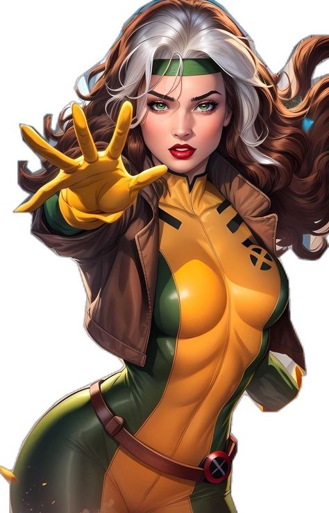 Women Of Marvel Comics, Xmen Rogue Art, Rouge Xmen Comic, Rouge Xmen, Nightcrawler Comic, Rogue Xmen, Marvel Rogue, Female Comic Characters, Comic Book Heroines