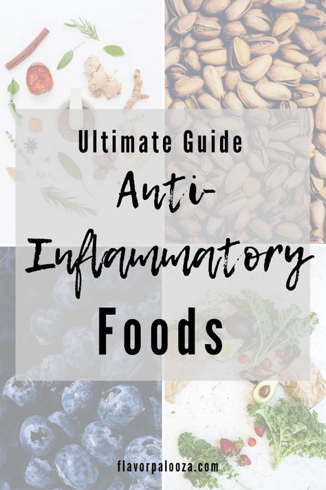 Easy-to-read anti-inflammatory food lists for vegetables, fruits, grains, legumes, proteins, fats and more. Great reference for anti-inflammatory diets. Eat Natural, Inflammation Foods, Food That Causes Inflammation, Anti Inflammation Recipes, Inflammation Diet, Baking Soda Beauty Uses, Inflammatory Diet, Anti Inflammation, Best Diet Plan