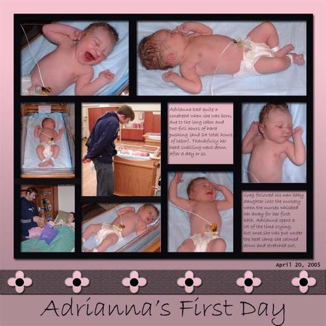 Baby Scrapbook Pages, Scrapbooking Layouts Baby, Baby Layouts, Baby Boy Scrapbook, Kids Scrapbook, Family Scrapbook, Baby Album, Memory Scrapbook