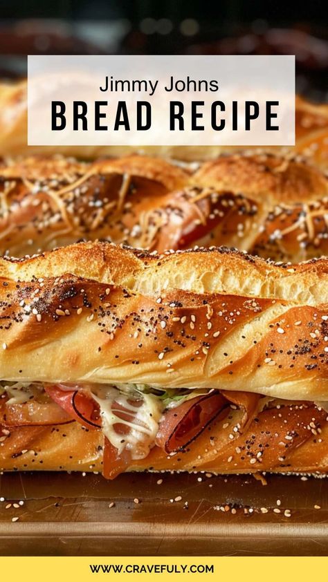 Jimmy Johns Bread Recipe – Cravefuly Jimmy Johns Bread, Jimmy Johns, Sandwich Shops, Delicious Sandwiches, Wheat Bread, Gluten Free Flour, Instant Yeast, Bread Dough, Dry Yeast