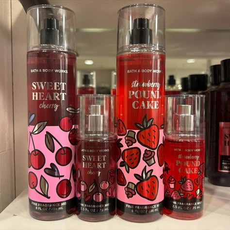 Body Philosophy Splash, Body Splash Design, Bath And Body Works Strawberry, Strawberry Pound Cake Body Mist, Bodycology Strawberry, Red Valentine, Seductive Perfume, Bath N Body Works, Body Hygiene