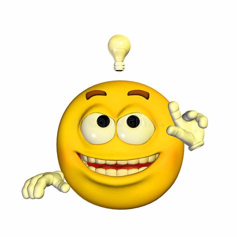 Emoticon - Brilliant Idea royalty free illustration Fig Emoji, Emoji People, Emoji Man, Emoticons Emojis, Yellow Guy, Blue Emoji, Funny Emoji Faces, Funny Emoticons, Emoji Images