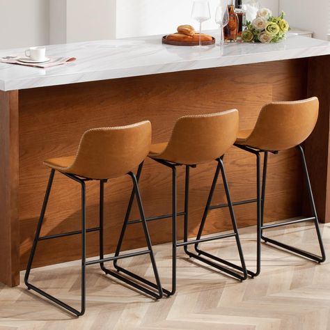 Bar Stools For Kitchen Island, Bar Stools For Kitchen, 30 Inch Bar Stools, Stools For Kitchen, Counter Stools With Backs, Brown Bar Stools, Stools For Kitchen Island, Leather Counter Stools, Bar Stools With Backs