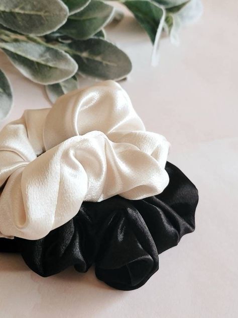 You want simplicity with elegance? We are the providing the contrast of black and white in these scrunchies✨ DM for orders and details 💌 Black And White Scrunchies, Aesthetic Scrunchies, Scrunchies Black, Scrunchies Aesthetic, White Scrunchie, Study Tour, Hair Thickness, Satin Scrunchies, Vegan Gifts