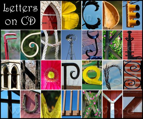 Alphabet Photography CD 450 Tri Color Letters Nature Architectural Word Art Alphabet Art Photography, Nature Alphabet, Letter Art Photography, Alphabet Photography Letters, Nature Letters, Alphabet Board, Letter Photography, Alphabet Photography, Photography Assignments