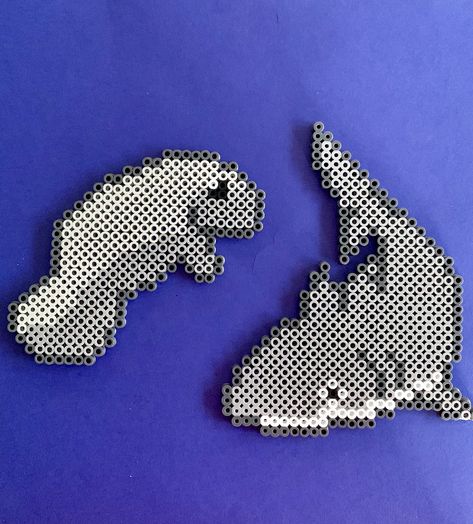 Shark Hama Beads, Perler Bead Shark, Shark Perler Beads, Shark Perler Bead Pattern, Pixel Pokemon, Beads Perler, Melt Beads Patterns, Embroidery With Beads, Melty Bead Patterns