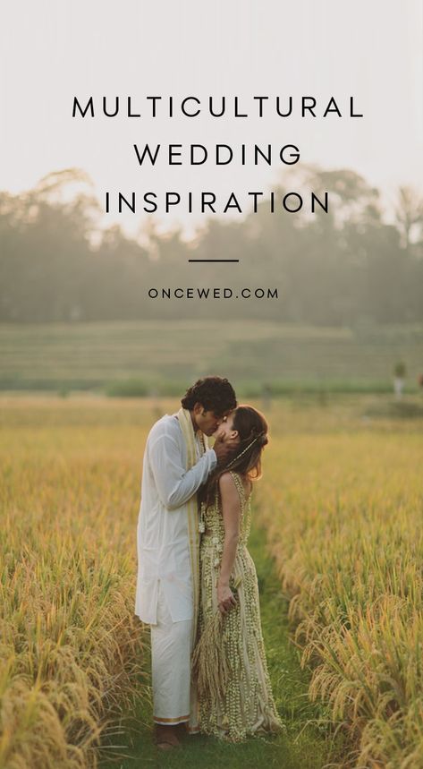 Multicultural-Wedding-Inspiration Multicultural Wedding Invitation, Multicultural Couples, Intercultural Wedding, Wedding Planning Business, Gold Wedding Theme, Multicultural Wedding, Preowned Wedding Dresses, Spring Engagement, Ceremony Inspiration