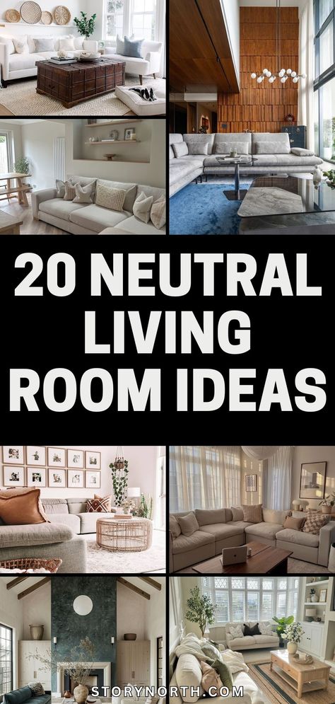 Pin this for elegant and timeless interior design inspiration! Explore these stunning neutral living room ideas to create a classic and inviting space in your home #homedecor #neutraldecor #livingroomdesign Neutral Taupe Living Room, Normal Living Room Designs, Neutral Family Room Decor, Neutral Pallet Living Room, Neutral Decorating Ideas, Living Room Style Ideas, Neutral Family Room, Neutral Living Room Ideas, Taupe Living Room