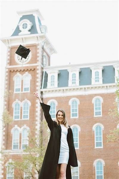 Wvu Graduation Pictures, Twu Graduation Pictures, University Of Arkansas Senior Pictures, University Grad Photos, Clemson Graduation Pictures, Indiana University Graduation, University Photos, College Grad Pictures, Grad Picture Ideas