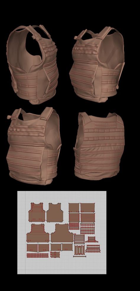 Clo3d Patterns, Designer Clothing Patterns, Fleece Sewing Projects, Bulletproof Vest, Combat Clothes, Zbrush Character, Vest Sewing Pattern, 3d Modeling Tutorial, Super Suit