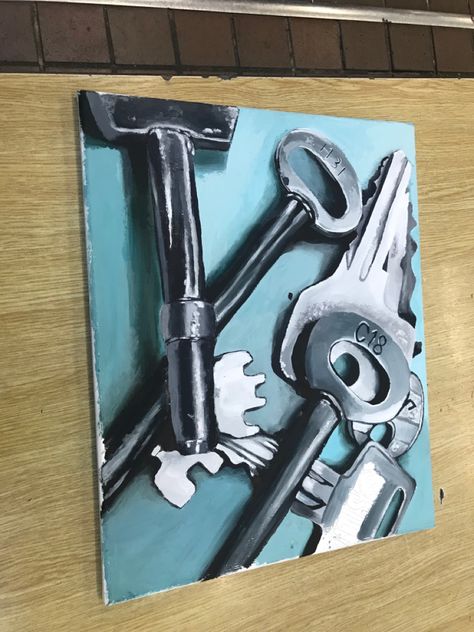 acrylic study of keys on canvas Paint Keys, Composition Drawing, Classroom Art Projects, Classroom Art, Gcse Art, Canvas Decor, Canvas Designs, Art Classroom, Painting Crafts