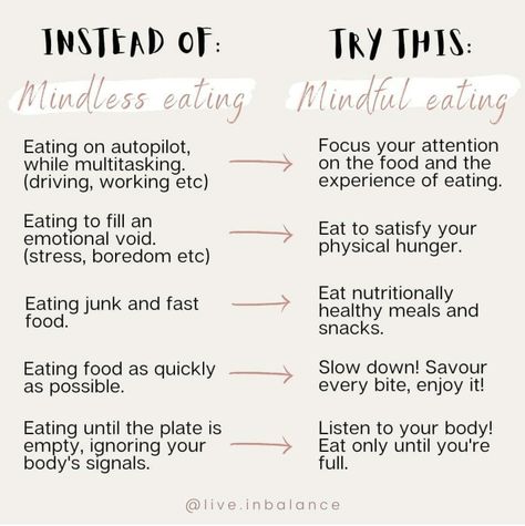 Mindful eating and mindless eating healthy living nutrition Healthy Food Mindset, How To Eat Mindfully, Mindful Eating Mantras, Eating Healthy Vision Board Ideas, Intentional Eating, Clean Eating Quotes, Hormone Nutrition, Wellness Guide, Mindfulness Journal Prompts