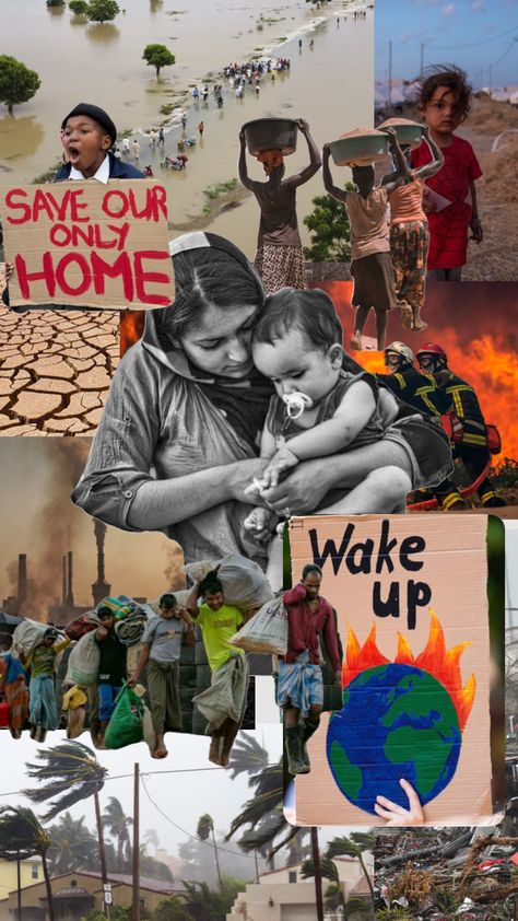 #globalwarming #climatecrisis #refugees #noplanetb #floods Democracy Collage Art, Refugee Aesthetic, Migration Aesthetic, Globalization Collage, Refugee Poster, Immigration Aesthetic, Humanitarian Aesthetic, Poverty Aesthetic, Climate Refugees