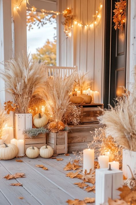 Fall is right around the corner, and I can barely contain my excitement to start decking out my front porch! Every year, as soon as September hits, I’m all about turning my fall front porch into a cozy, seasonal spot. There’s something so fun about adding those autumn touches for my home—think pumpkins, plaid throws, […] Front Porch Fall Decor Pumpkins, Cozy Porches Ideas, Fall Porch White Pumpkins, Fall Porch Flower Arrangements, Porch Mums Decor, Simple Fall Decor Front Porch, Front Fall Porch Ideas, Fall Apartment Patio Decor, Fall Deck Decorating Ideas Cozy