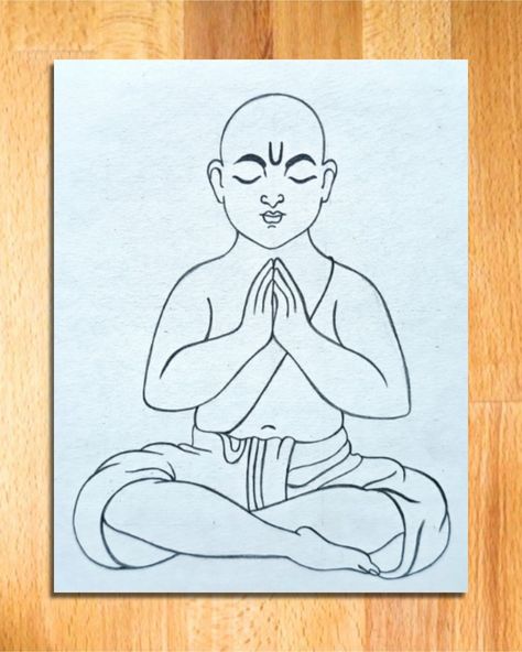 Sudama drawing step by step, how to draw Sudama, pencil drawing step by step Bond Paper Design, Drawing Step By Step, Buddha Art Painting, Drawing Step, Bond Paper, Art Academy, Buddha Art, Easy Drawing, Step By Step Drawing