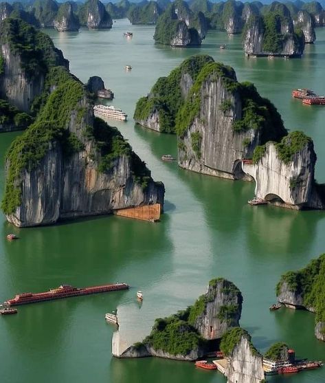 Halong Bay is one of Vietnam’s... - SouthEast Asian Gallery Vietnam Destinations, Visit Vietnam, Honeymoon Places, Vietnam Tours, Ha Long Bay, Family Tour, Ha Long, Scenic Photography, Local Travel