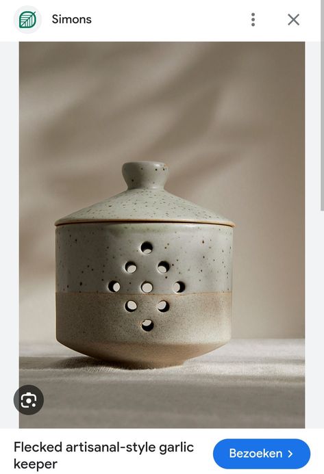 Garlic Keeper, Garlic Jar, A Separation, Garlic Grater, Ceramic Utensil Holder, Ceramic Accessory, Ceramic Butter Dish, Pottery Pot, Rustic Pottery