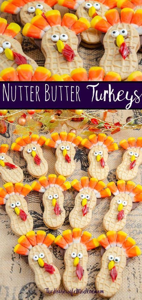 Butter Butter Turkey Cookies, Nutter Butter Cookie Turkeys, Turkey Nutter Butter Cookies, Nutter Butter Turkey Cookies, Nutter Butter Turkeys, Turkey Cookies For Kids, Nutter Butter Acorn Cookies, Nutter Butter Acorns, Fall Bake Sale