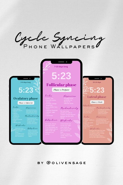 Cheat sheets that you can set as your wallpaper so you can refer back to them during the different phases of your cycle.

By utilising your cycle and working with your body not against it, you will feel more in tune with your body and your womanhood. Menstrual Cycle Phases Exercise, Cycle Syncing Follicular Phase, What Are The Phases Of Your Cycle, Women’s Cycle Phases, Cycle Phases Explained, Cycle Syncing, Your Wallpaper, Cheat Sheet, Cheat Sheets