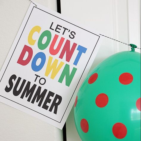 Balloon Countdown to Summer Break Countdown To Summer, Summer Decorations, Small Business Cards, Balloon Pop, Kids Class, School Teacher Gifts, Summer Celebration, Online Posters, Classroom Crafts