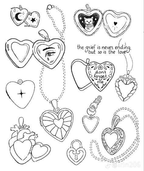 Cake Tattoo Designs, Locket Drawing Simple, Heart Locket Illustration, Heart Doily Tattoo, Locket Heart Tattoo, Locket Sketch, Heart Doodle Art Design, Vintage Locket Tattoo, Heart Necklace Tattoo