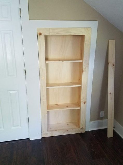 Hidden Bookshelf Door for Closet : 10 Steps (with Pictures) - Instructables Closet Door With Shelves, Cover A Door Ideas, Diy Hidden Bookcase Door, Hidden Closet Door Ideas, Door Bookshelf Diy, Door Cover Up Ideas, Hidden Closet Ideas, Hidden Closet Door, Diy Bookshelf Door