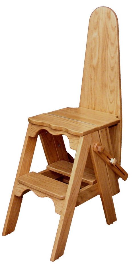 Jefferson Chair | Bachelor Chair | Onit | Folding Ironing Board Chair Ironing Board Chair, Step Stool Diy, Folding Ironing Boards, Wooden Ironing Board, Diy Stool, Oak Chair, Folding Furniture, Amish Furniture, Furniture Factory