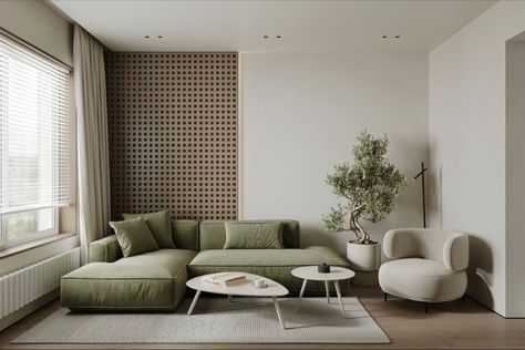 Japandi Interiors Living Room, Japandi Living, Apartment Living Room Design, Living Room Sofa Design, Japandi Style, Living Room Design Decor, Home Design Living Room, Living Room Green, Home Modern