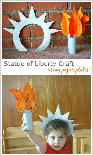 Statue Of Liberty Craft, Craft Crown, Statue Of Liberty Crown, Decoration Creche, American Symbols, Patriotic Crafts, Paper Plate Crafts, Plate Crafts, Patriotic Holidays