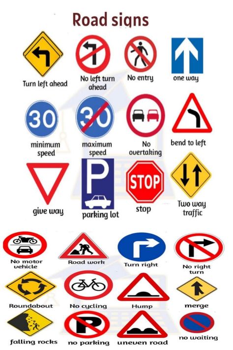 ⚠️ Road Signs🚧🚘🚘 Road Signs Printable, Traffic Signs And Meanings, Traffic Signs And Symbols, Road Signals, Driving Test Questions, Dmv Driving Test, Road Signal, All Traffic Signs, Traffic Symbols