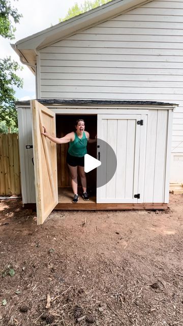 DeLancey Carson | Real, Relatable DIY on Instagram: "Lean-To Shed complete! This felt like it took forever (7 weeks to be exact) but MAN, it feels good to have it done! Now to decide which tools go in here and which stay in the garage. I definitely think all the outdoor/yard stuff needs to go out here. What else?" Delancey Diy, Shed Frame, Outdoor Shed, Lean To, Diy Construction, Addition Ideas, Outdoor Sheds, Potting Sheds, Storage Sheds