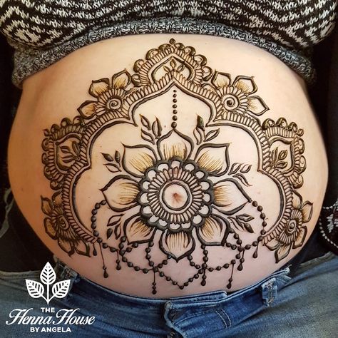 Henna Belly Pregnancy, Pregnant Henna, Maternity Henna, Henna Belly, Body Henna, Belly Henna, Belly Paint, Pregnant Belly Painting, Belly Art