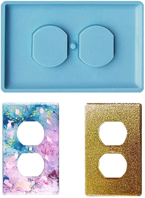 Diy Light Switch, Resin Works, Epoxy Wall, Diy Light, Light Switch Plate, Light Switch Cover, Wall Plates, Light Switch Plates, Switch Plate