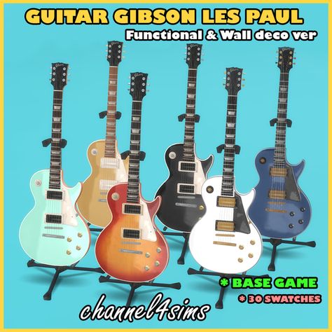 Simstrouble Cc, Guitar Gibson, Les Paul Guitars, Gibson Les Paul, Cc Finds, Sims 4 Cc, Sims 4 Custom Content, Long Time Ago, Sims 4 Mods