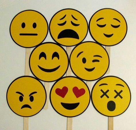 Handheld Mask, Emoji Props, Emoji Party Decorations, Emoji Decorations, Selfie Photo Booth, Selfie Props, Emoji Birthday Party, Spongebob Birthday Party, Props Free