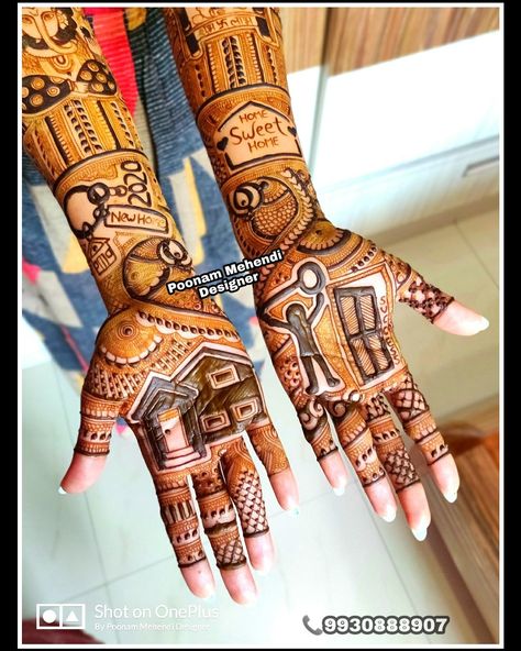 Special Mehendi For House warming ceremony 🏠  *Facebook Page* https://www.facebook.com/Poonam-Mehendi-1378988055762685/  *Instagram Page* https://instagram.com/bridalpoonammehendi_designer  Follow and like for more Mehendi design updates !   For Mehendi order bookings and classes contact 9930888907   #Ghatkopar Lehenga For House Warming, Dress For House Warming Ceremony, Mehendi Designs For House Warming, Housewarming Mehendi Designs, Gruh Pravesh Mehandi Design, Housewarming Mehndi Design, Vastu Pooja Mehndi Design, House Warming Mehendi Designs, Sider Mehndi