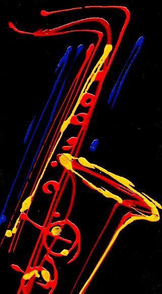 Saxophone Painting Acrylics, Saxophone Aesthetic Wallpaper, Saxophone Painting, Saxophone Aesthetic, Jazz Painting, Jazz Saxophone, The Sorcerer's Apprentice, Fantasia Disney, Jazz Art