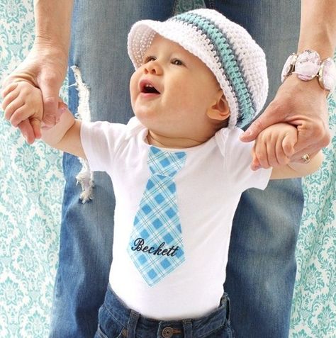 Baby Boy Tie Onesie, Babies Photography, Baby Tie, Personalized Tie, Baby Boy Gift, News Boy Hat, Everything Baby, Baby Boy Fashion, Future Baby