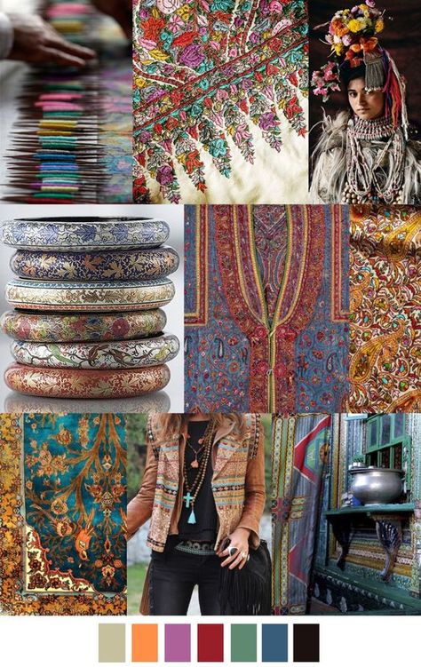 Pattern Curator, Fashion Mood Boards, 2017 Trends, Estilo Hippie, Color Boards, Colour Trends, Mode Boho, Bohol, 2017 Fashion Trends