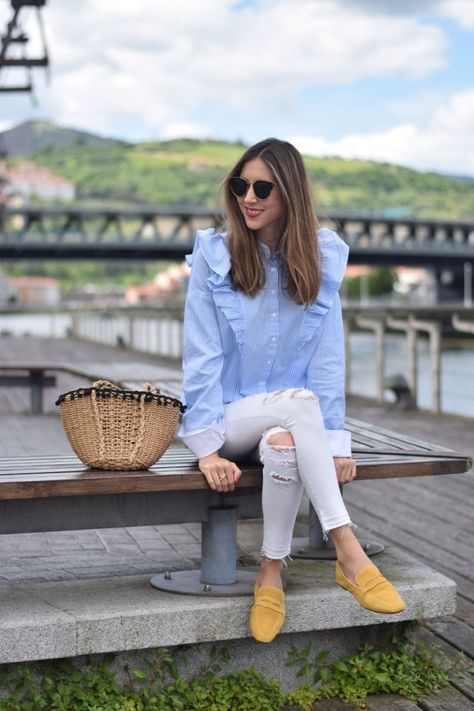 Yellow loafers Mustard Loafers Outfit, Mustard Sandals Outfit, Yellow Loafers For Women Outfit, Yellow Flats Outfit, Yellow Shoes Outfit, Yellow Loafers, Mustard Shoes, Loafers For Women Outfit, Yellow Flats