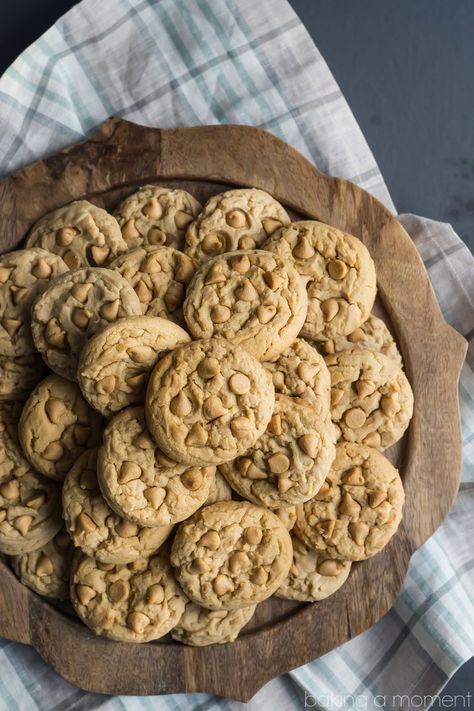 Soft Double Peanut Butter Chip Cookie Recipe - Baking A Moment Mexican Hot Chocolate Cookies, Peanut Butter Chip Cookies, Chewy Sugar Cookie Recipe, Soft Sugar Cookie Recipe, Cookie Recipe Video, Chewy Peanut Butter Cookies, Cookie Recipes Unique, Chewy Sugar Cookies, Easy Sugar Cookies