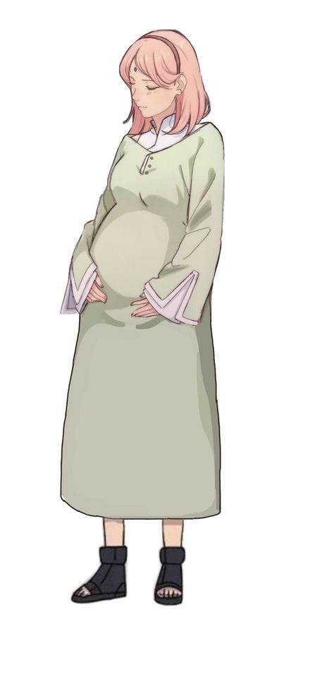 Pregnant Sakura Haruno, Pregnancy Anime, Pregnant Oc, Sakura Pregnant, Kunoichi Naruto Oc, Naruto Show, Waifu Material, Naruto Comic, Naruto Ship