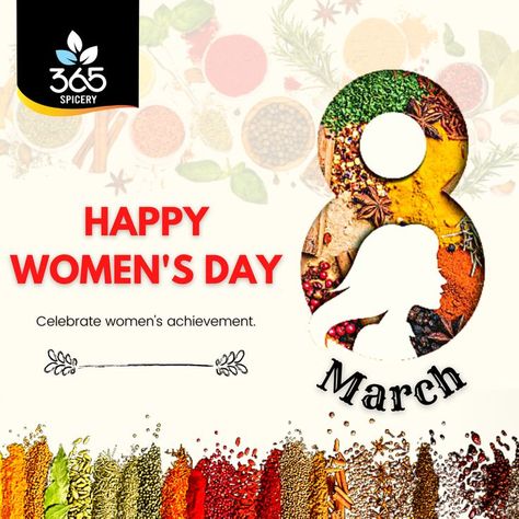 "Just Like Our #Spices Make Your Food Delicious, A #Women makes Our Life Beautiful....! . . Wish You A Happy International Women's Day... #happywomensday #spicemix #indianspices #8march #internationalwomensday #masala #seasonings #AuthenticSpices #women " Womens Day Food Creative, Womens Day Theme, Casual Blouse Designs, Happy Woman Day, Female Farmer, Happy Women's Day, Cartoon House, Action Words, Grocery Items